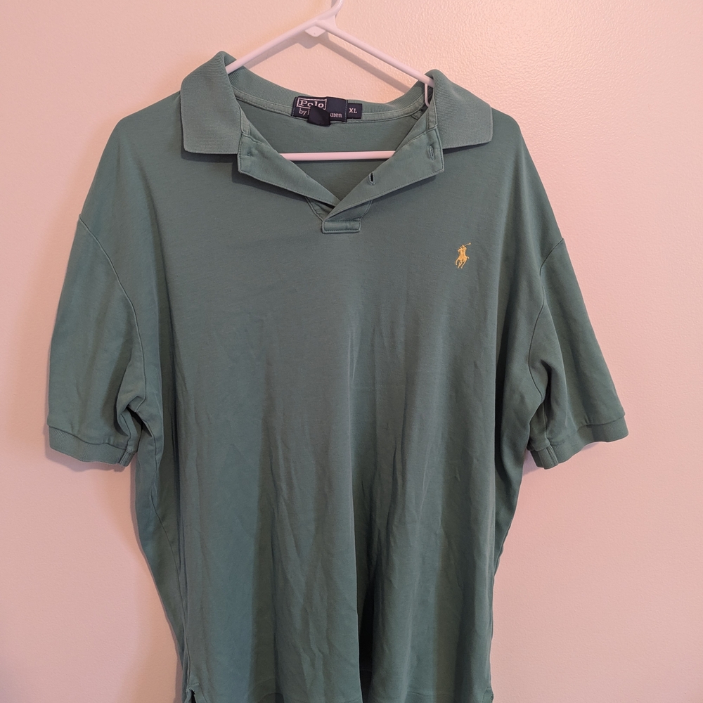 Polo by Ralph Lauren Primary Green Mens Polo Shirt Size XL Small Yellow Pony